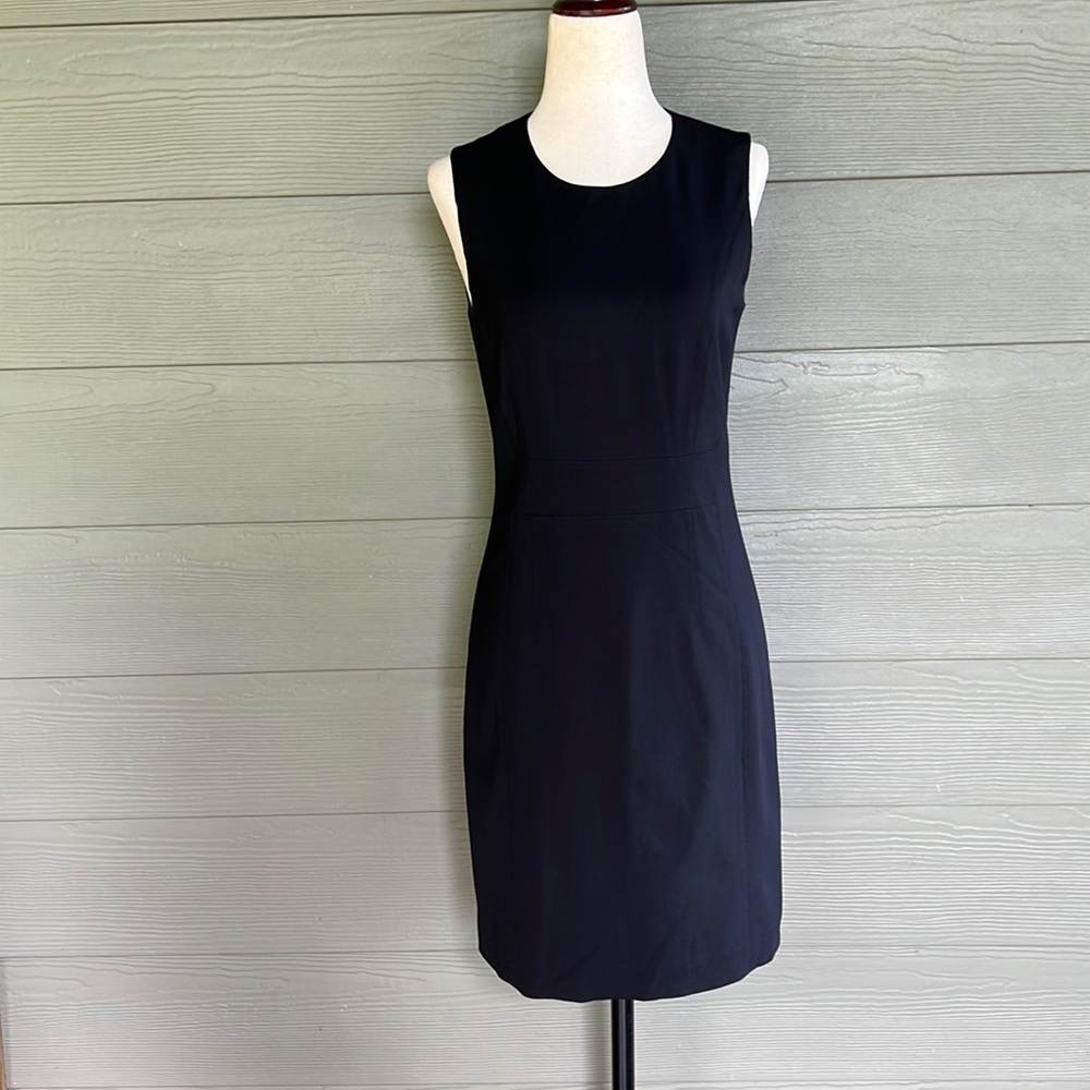 Theory Wool Blend “Taline” Sleeveless Sheath Dress